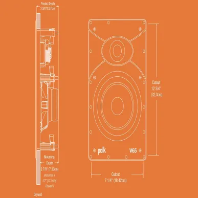 Встраиваемая акустика в стену Polk Audio V65